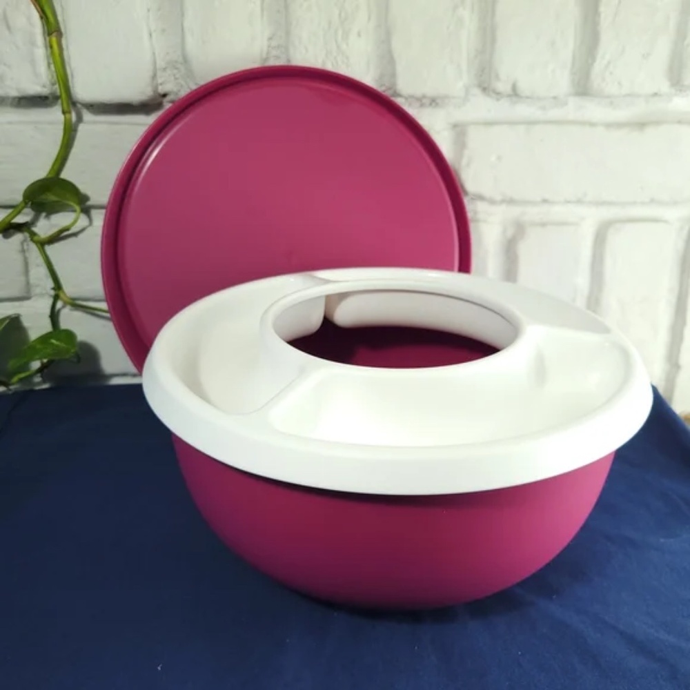 Tupperware 3 pc Set 6910A Serving Bowl Lid and Party Tray